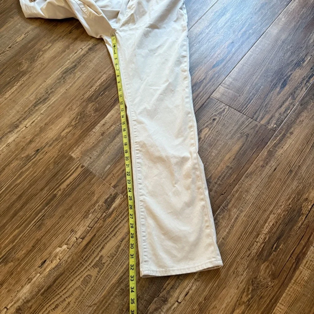 Buffalo David Bitton Ash Pants Mens 36 Cream Slim Fit Stretch Chino Gorpcore